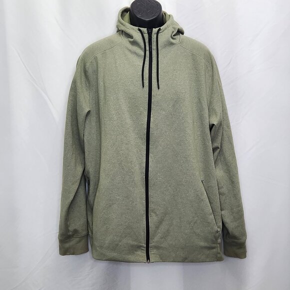 Old Navy Dynamic Fleece Hoodie Jacket Mens 2XL XXL Green Full Zip Athletic Z05X - Picture 2 of 7